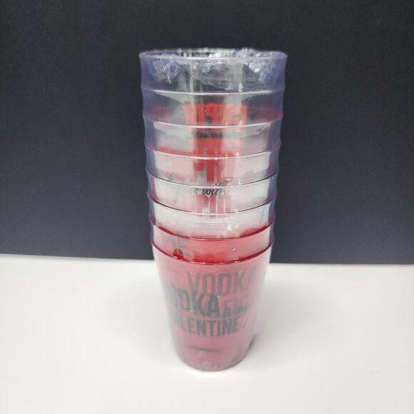 Shot Glasses Vodka Be My Valentine Plastic Set of 8 - NEW - Picture 3 of 5